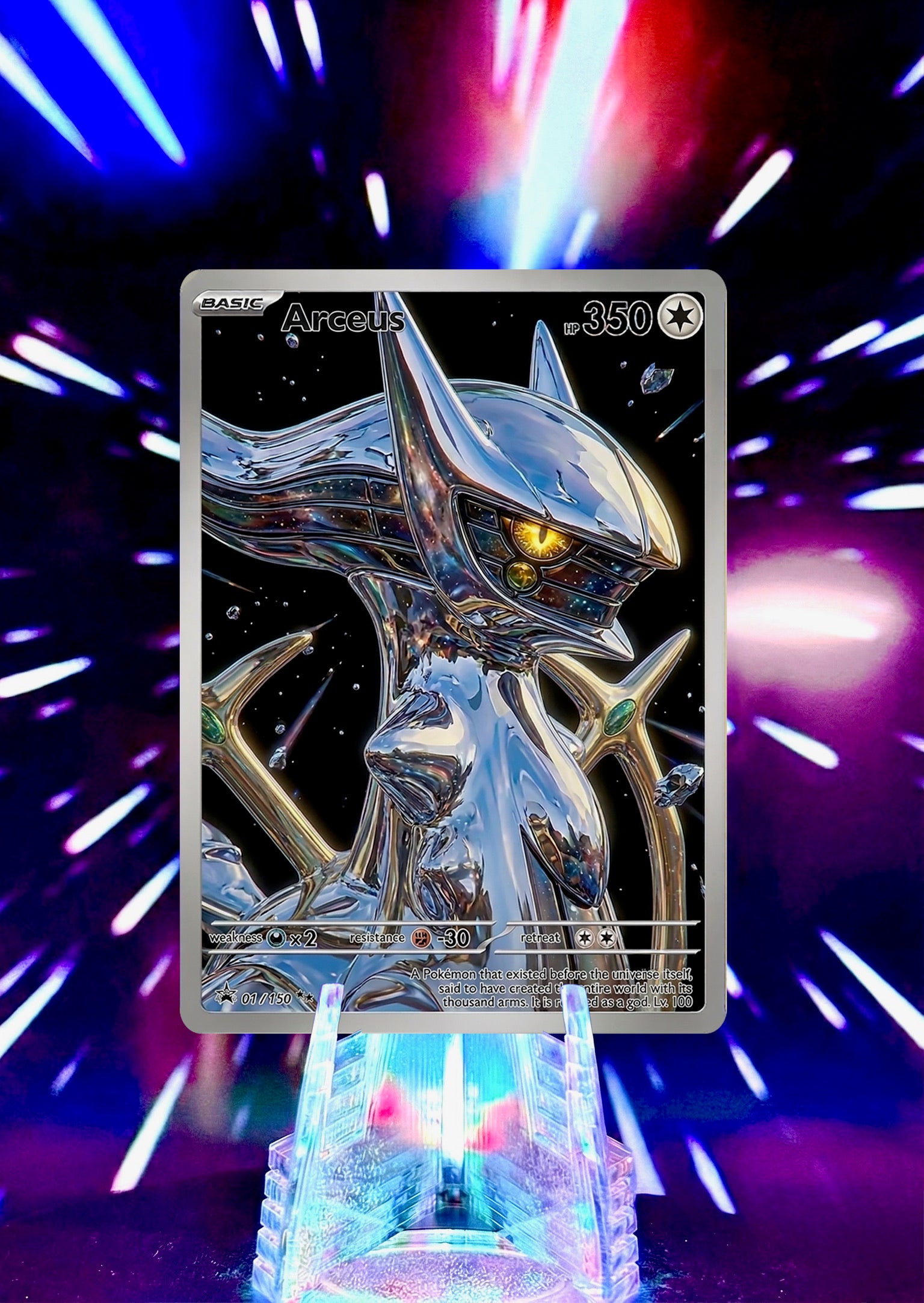 Custom Liquid Chrome Pokémon Style Card Personalized Collectible Fan Art