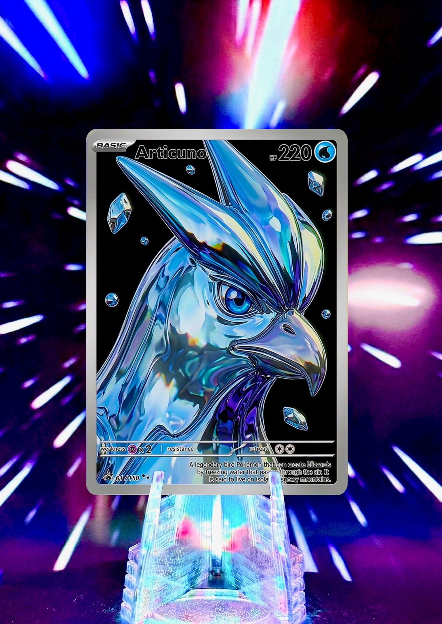 Custom Liquid Chrome Pokémon Style Card Personalized Collectible Fan Art