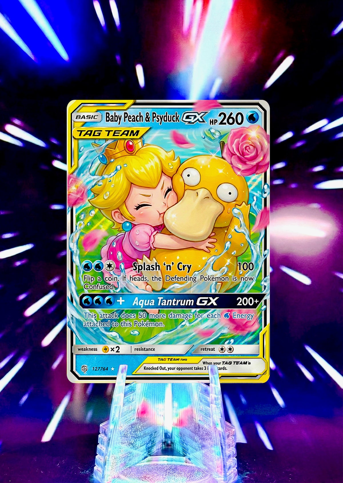 Pokemon and Super Mario Bros. Tag Team GX Fan Art Trading Card