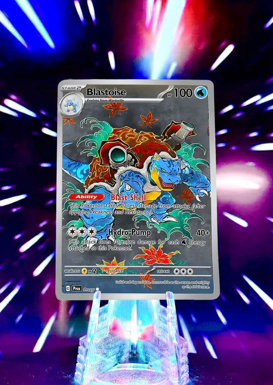 Kanto Starter Japanese Style Pokemon Fan Art Trading Card