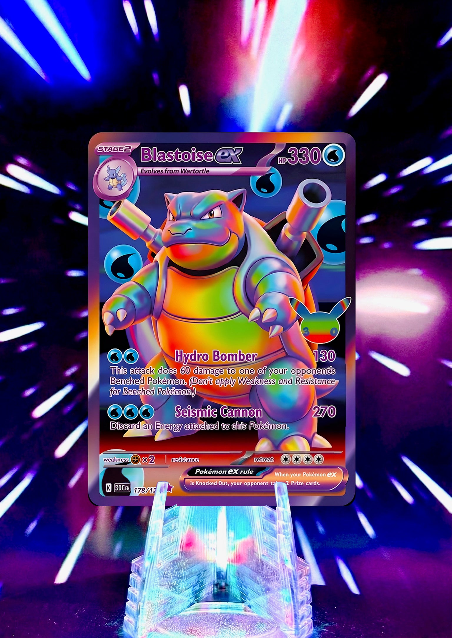 30th Anniversary Futuristic Rare Kanto Evolutions Custom Cards - Bulbasaur, Charmander, and Squirtle Lines