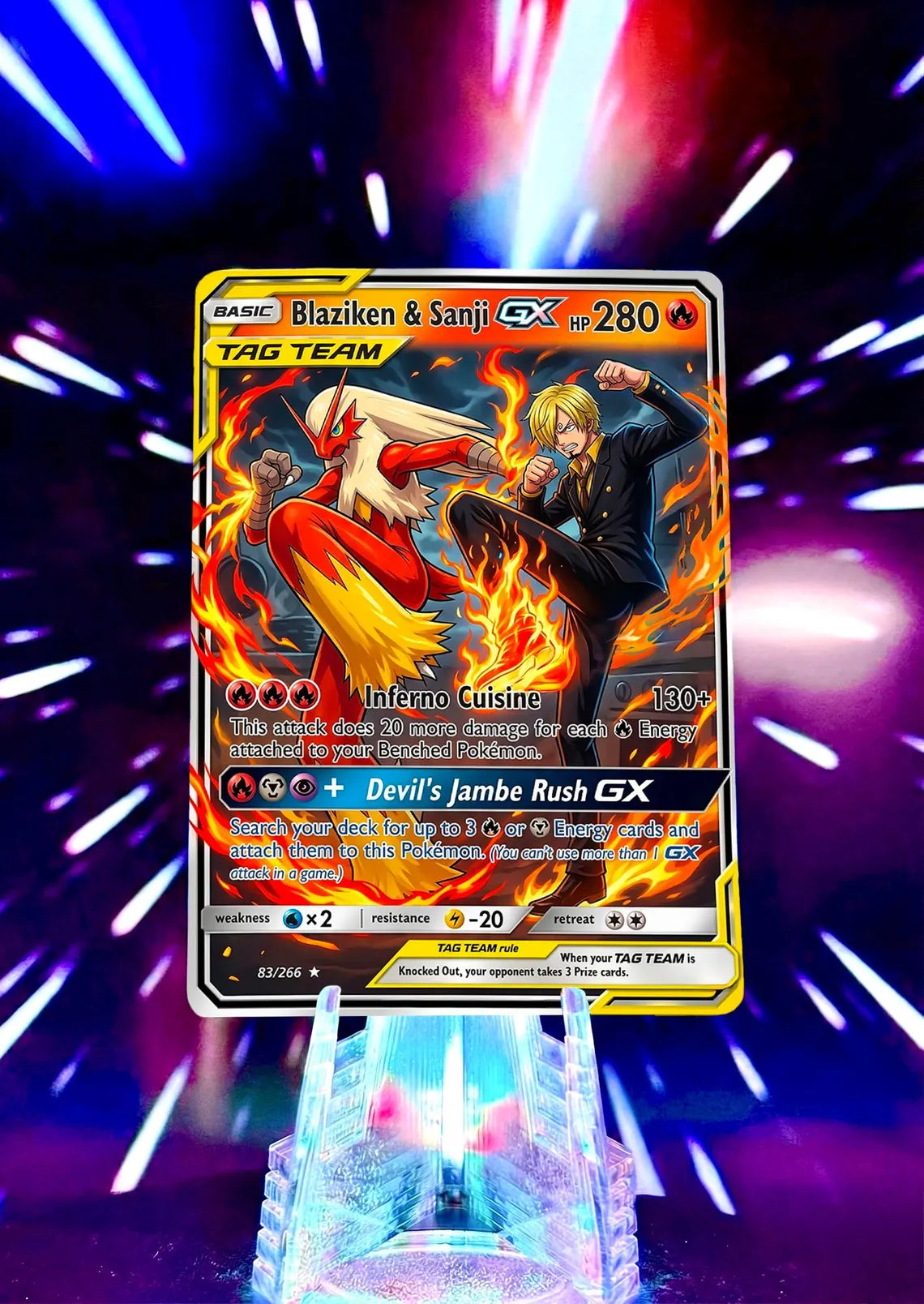 Pokemon & One Piece | Tag Team GX | Fan Art Trading Card