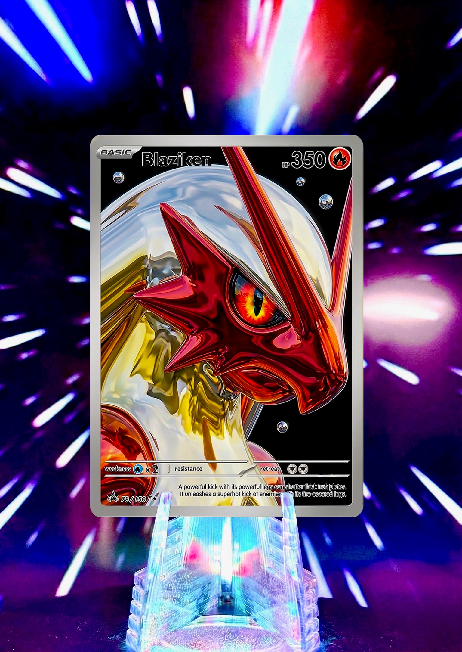 Custom Liquid Chrome Pokémon Style Card Personalized Collectible Fan Art
