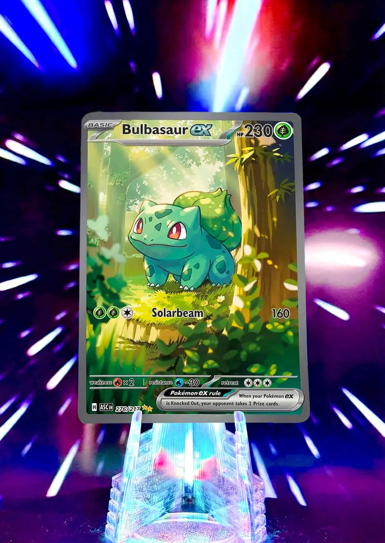 Kanto Starters Special Illustration Fan Art - Forest Pikachu SIR Style - Bulbasaur, Charmander, Squirtle Trio