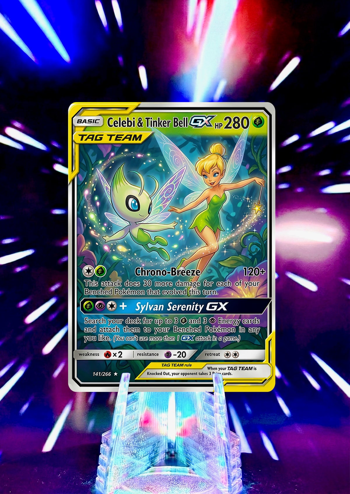 Disney Princess Fan Art Custom Pokemon Card Handmade Fairytale Anime Gift