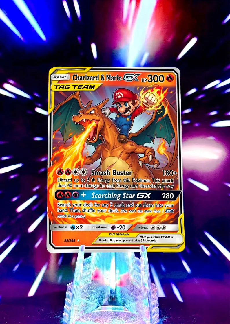 Pokemon and Super Smash Bros Tag Team GX Custom Fan Art Trading Cards