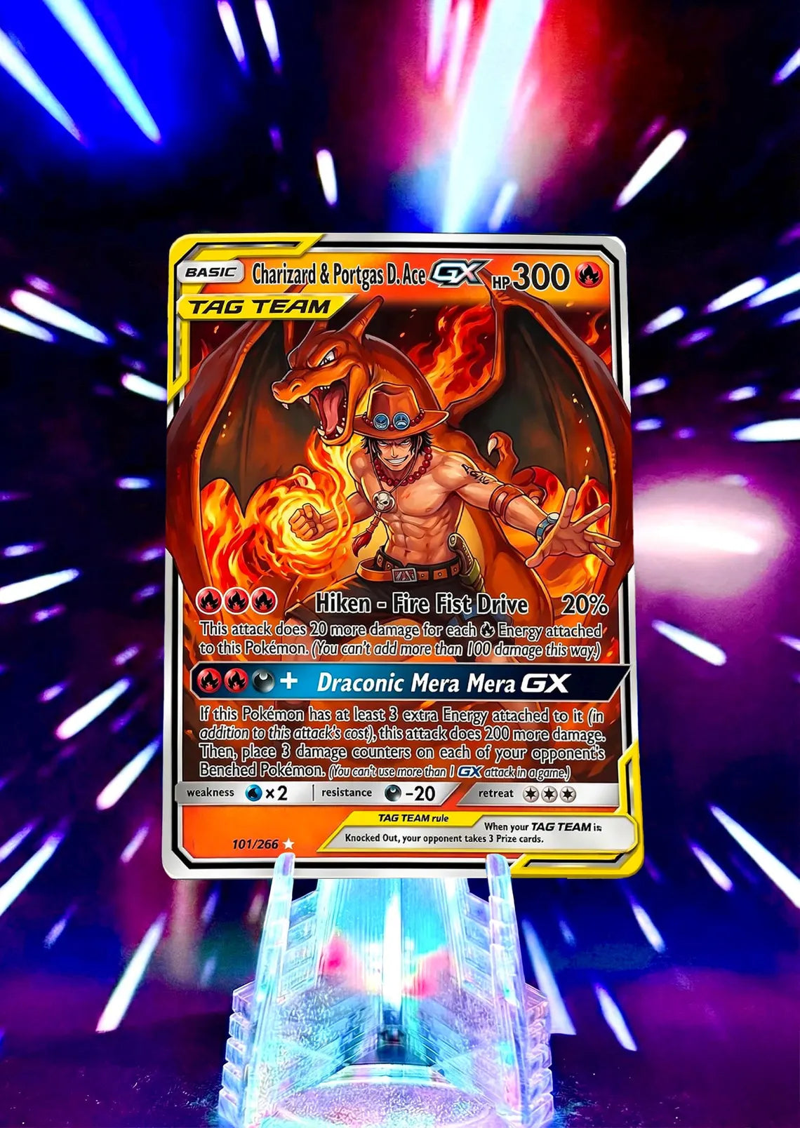 Pokemon & One Piece | Tag Team GX | Fan Art Trading Card