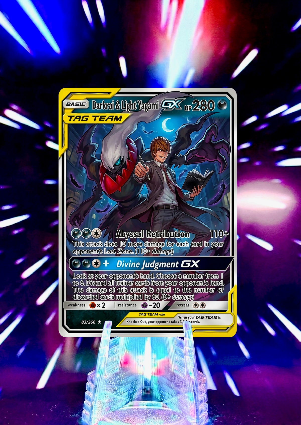 Pokémon and Death Note Tag Team GX Fan Art Trading Card