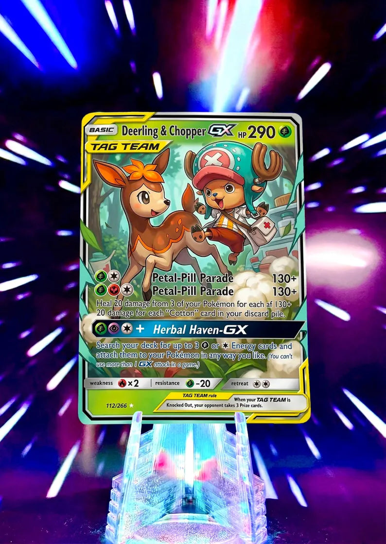 Pokemon & One Piece | Tag Team GX | Fan Art Trading Card