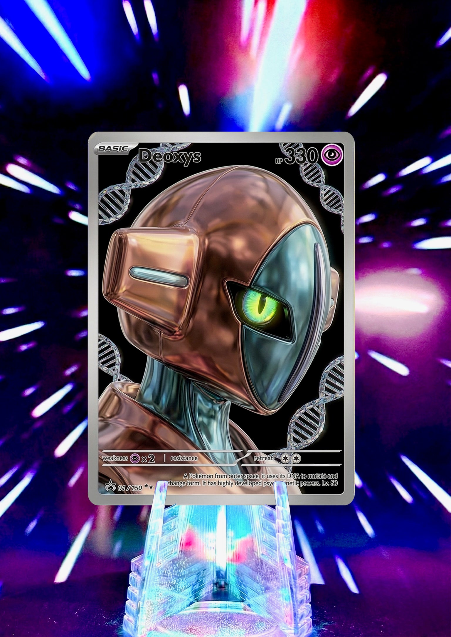 Custom Liquid Chrome Pokémon Style Card Personalized Collectible Fan Art