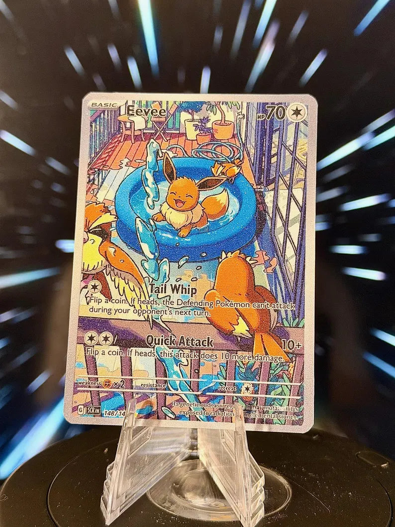 Pool Eeveelution Pokemon Fan Art Trading Card