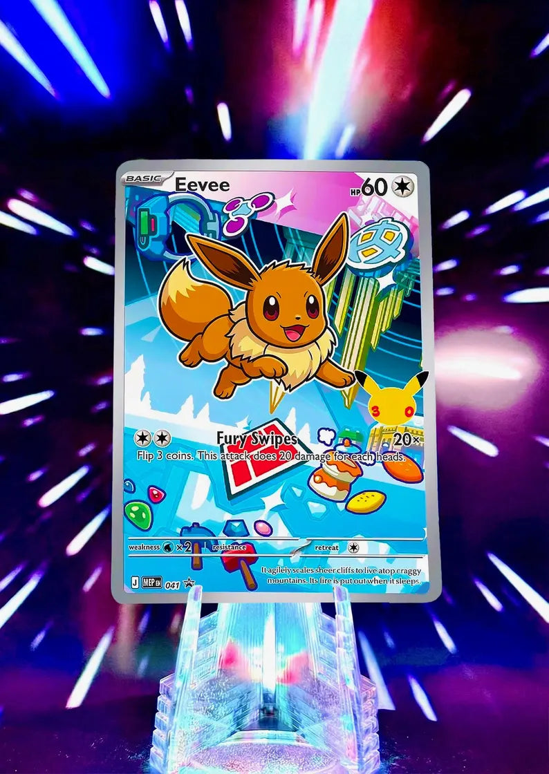 First Partner Illustration Eeveelution | Pokemon Fan Art Trading Card