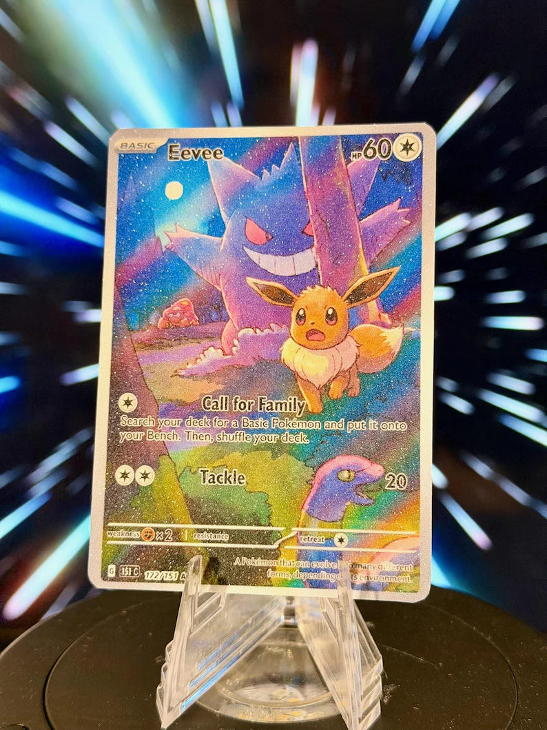 Eeveelution x Gengar Pokemon Fan Art Trading Card