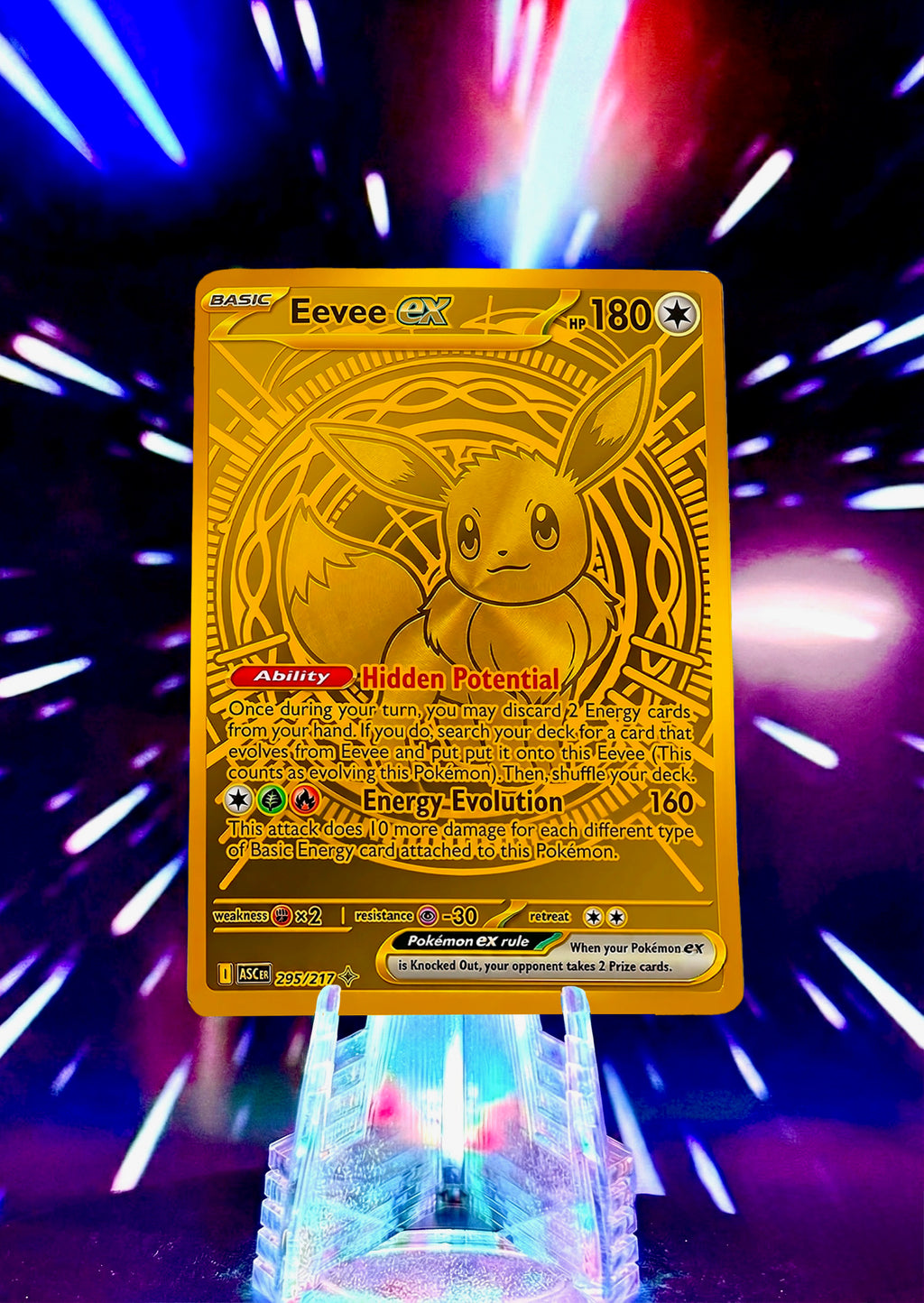 Golden Eeveelution Fan Art Trading Card