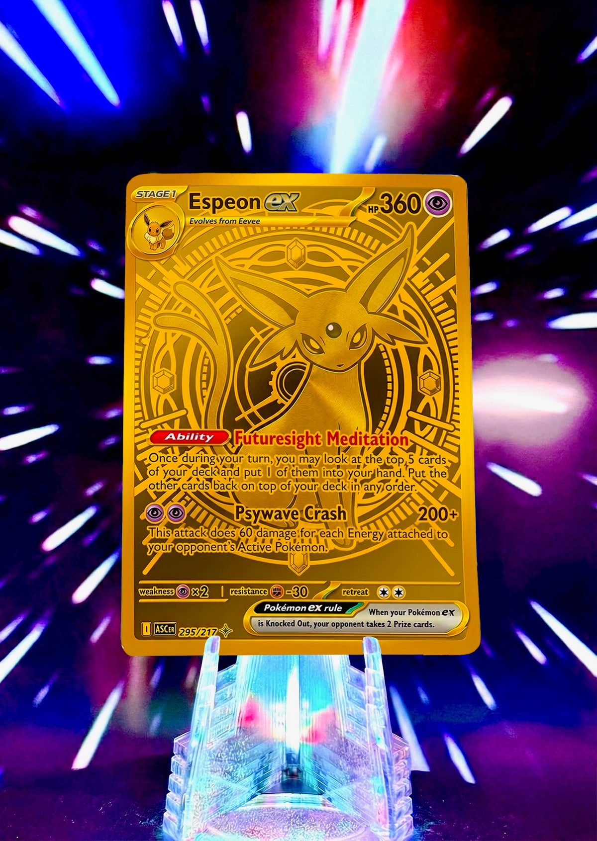 Golden Eeveelution Fan Art Trading Card