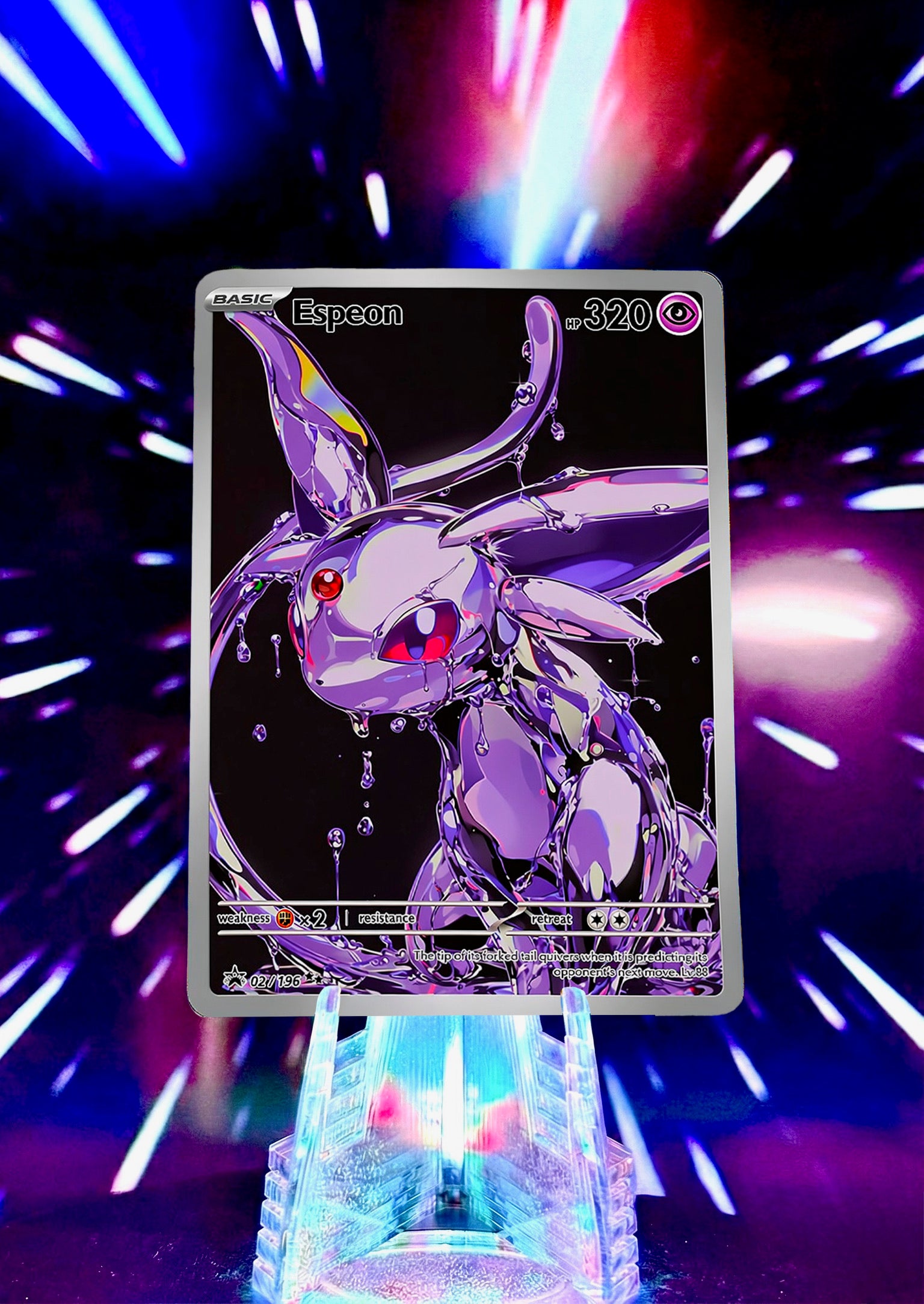 Liquid Chrome Eeveelution | Fan Art Trading Card