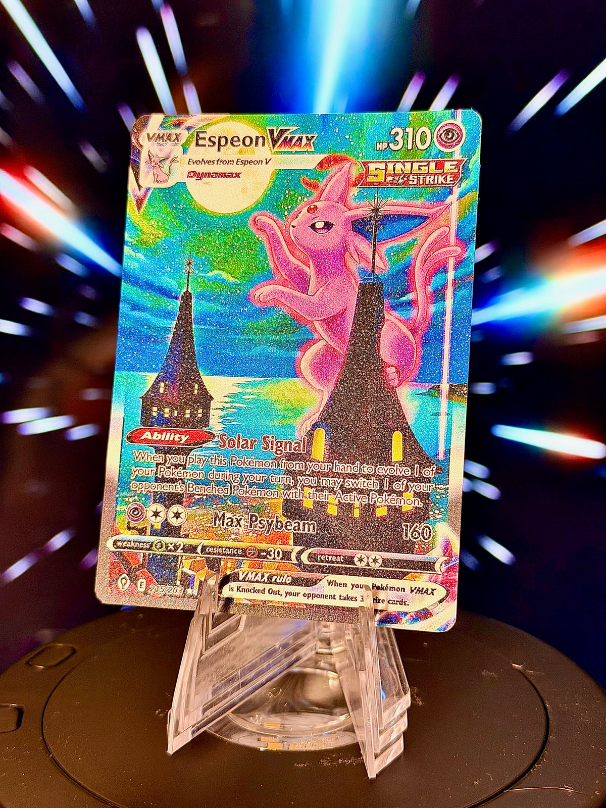Moon Eeveelution VMAX Pokemon Fan Art Trading Card