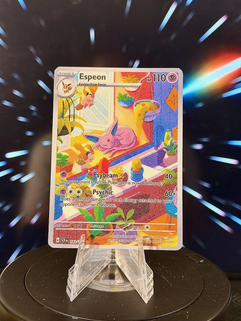Sleeping Eeveelution Pokemon Fan Art Trading Card