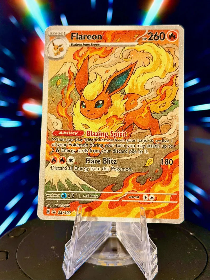 Japanese Style Eeveelution Pokemon Fan Art Trading Card