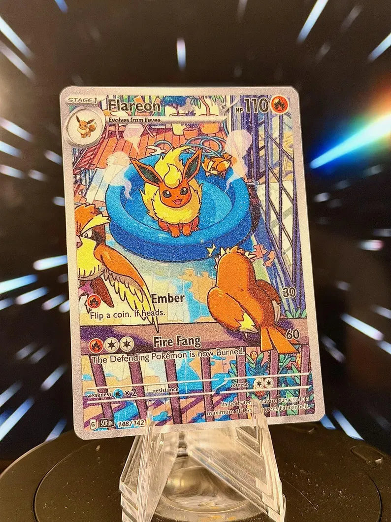 Pool Eeveelution Pokemon Fan Art Trading Card