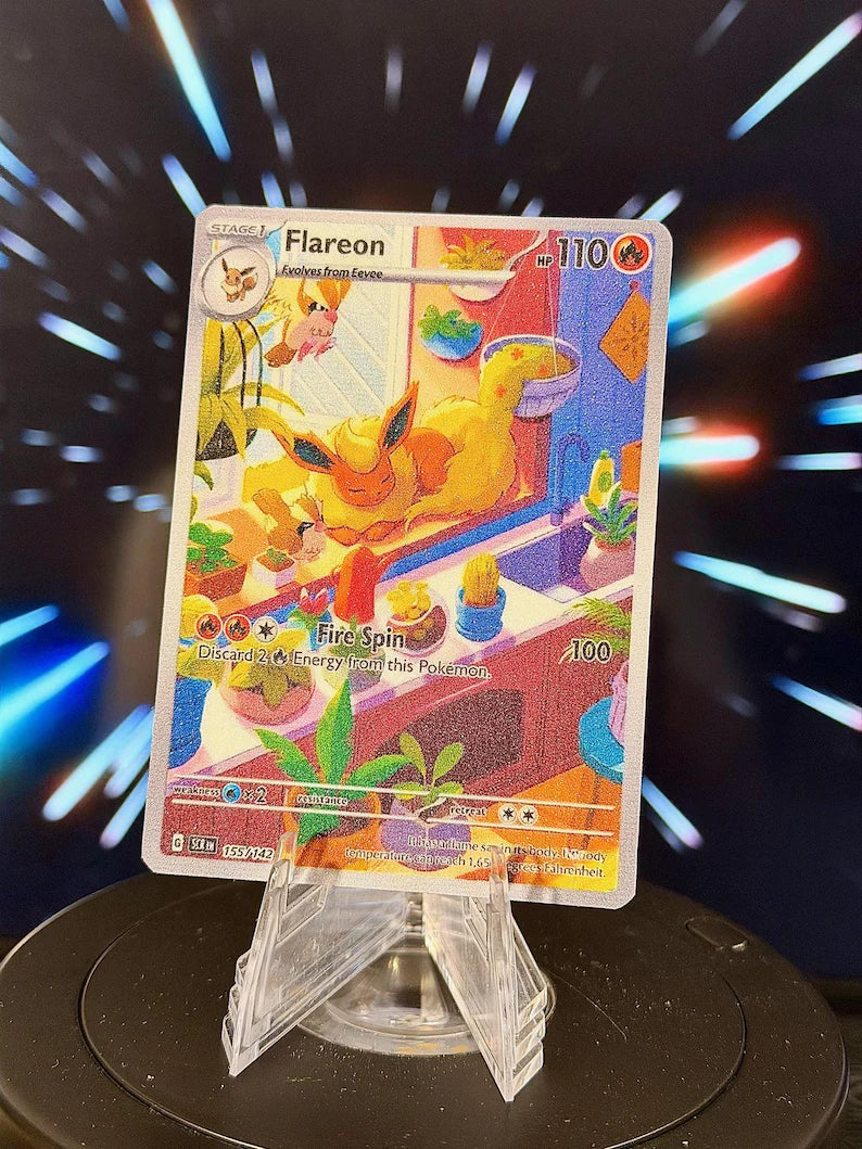 Sleeping Eeveelution Pokemon Fan Art Trading Card