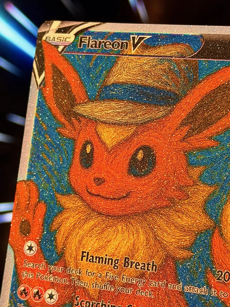 Eeveelution with Gray Felt Hat Pokemon Fan Art Trading Card