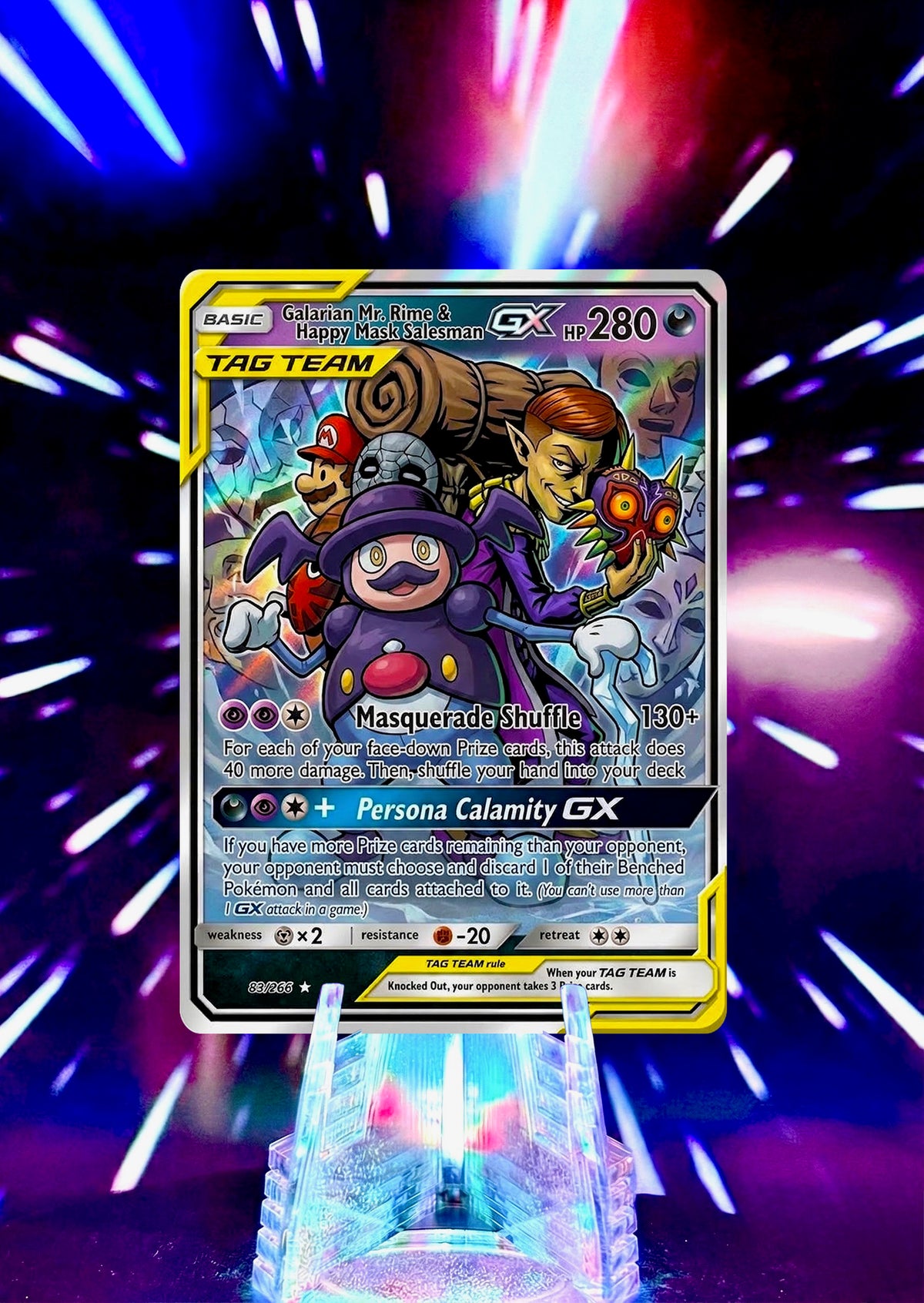 Legend of Zelda: Ocarina of Time & Majora's Mask x Pokémon | Tag Team GX | Custom Fan Art Trading Card