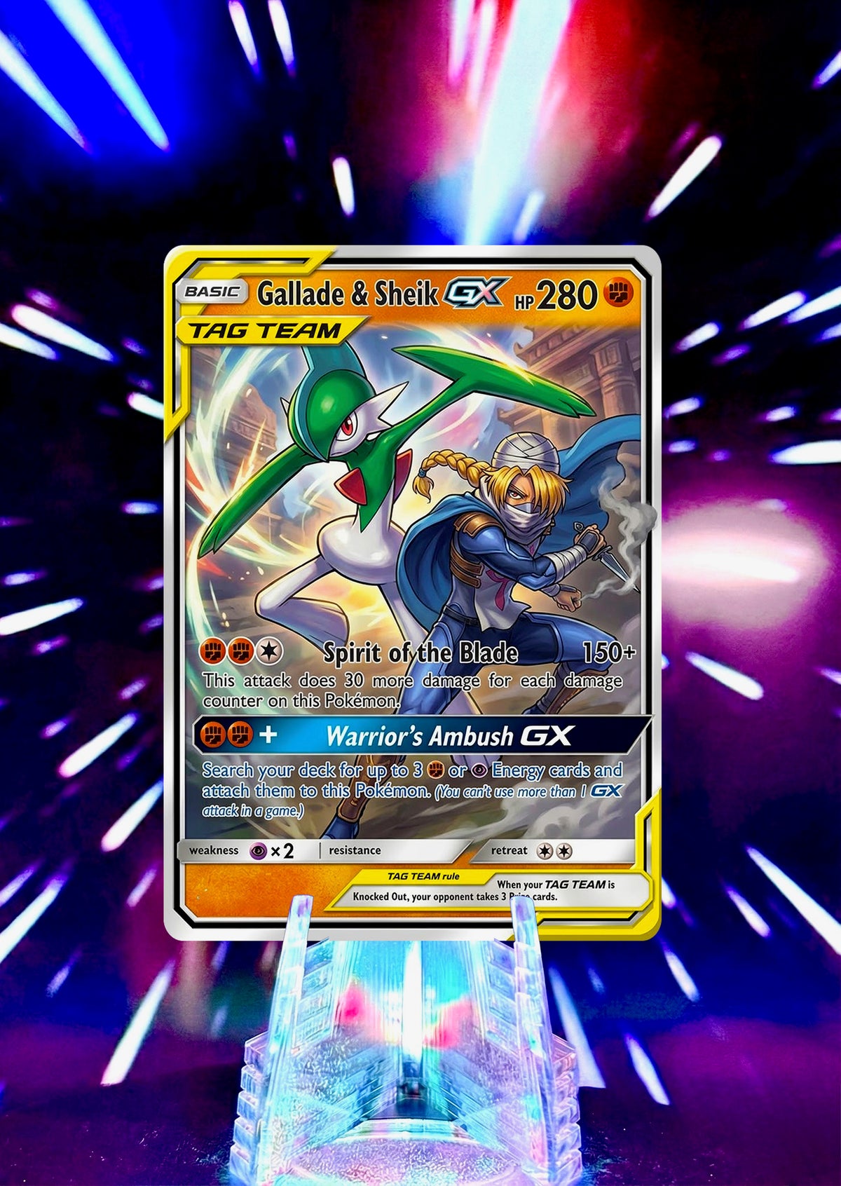 Legend of Zelda: Ocarina of Time & Majora's Mask x Pokémon | Tag Team GX | Custom Fan Art Trading Card