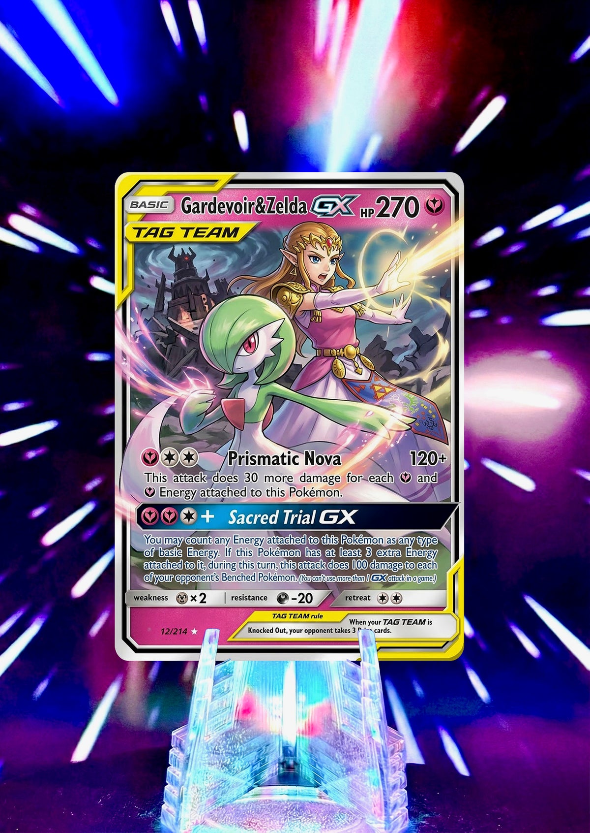Legend of Zelda: Ocarina of Time & Majora's Mask x Pokémon | Tag Team GX | Custom Fan Art Trading Card