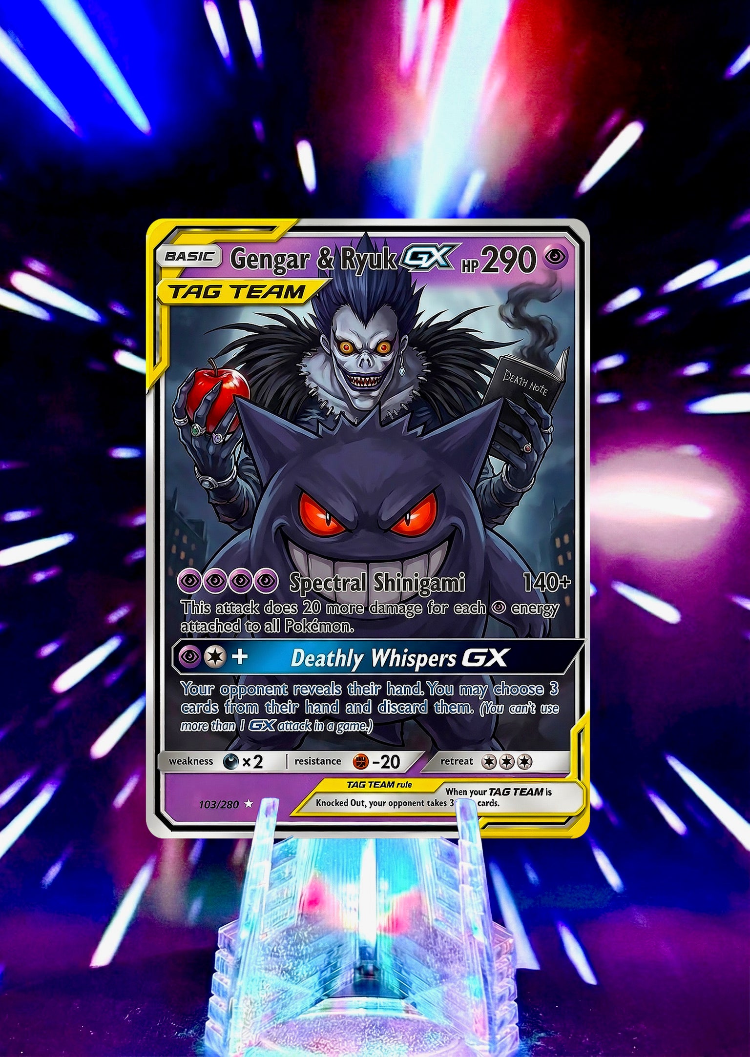 Pokémon and Death Note Tag Team GX Fan Art Trading Card