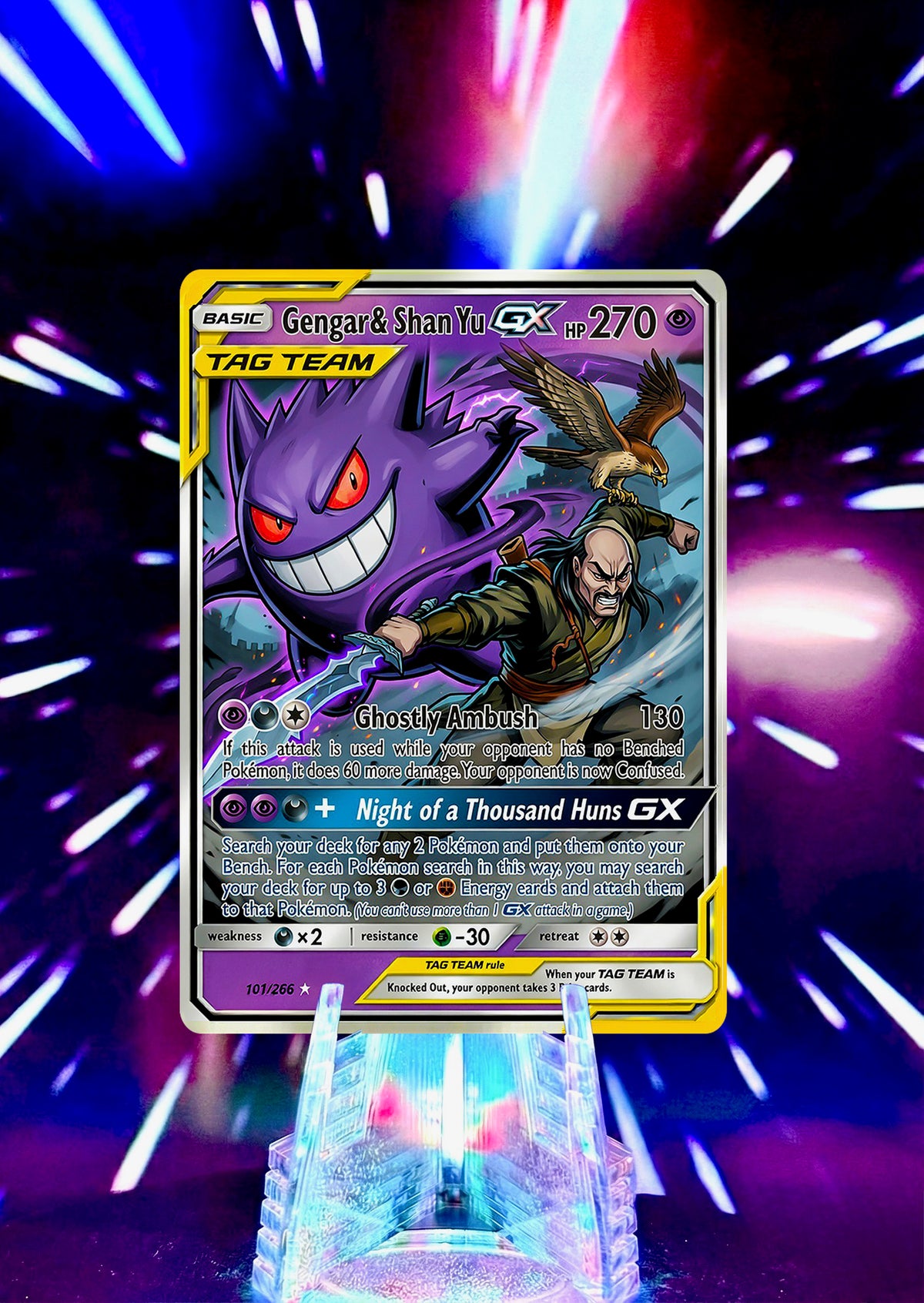 Disney and Pixar Villains Fan Art Custom Pokemon Card Handmade Anime Gift