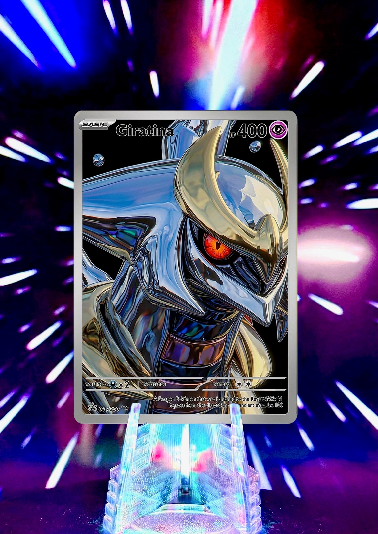 Custom Liquid Chrome Pokémon Style Card Personalized Collectible Fan Art