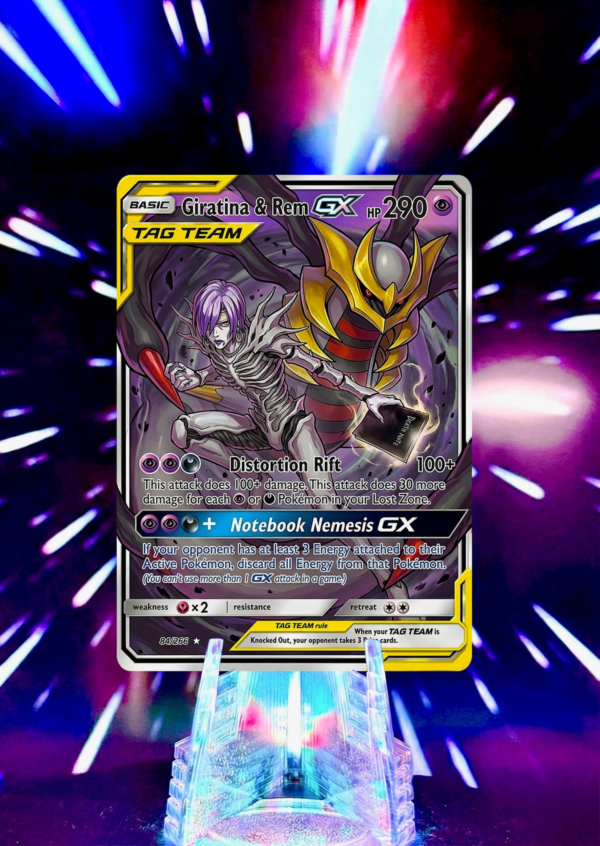 Pokémon and Death Note Tag Team GX Fan Art Trading Card