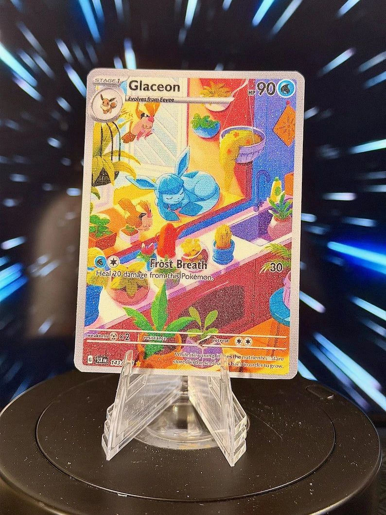 Sleeping Eeveelution Pokemon Fan Art Trading Card