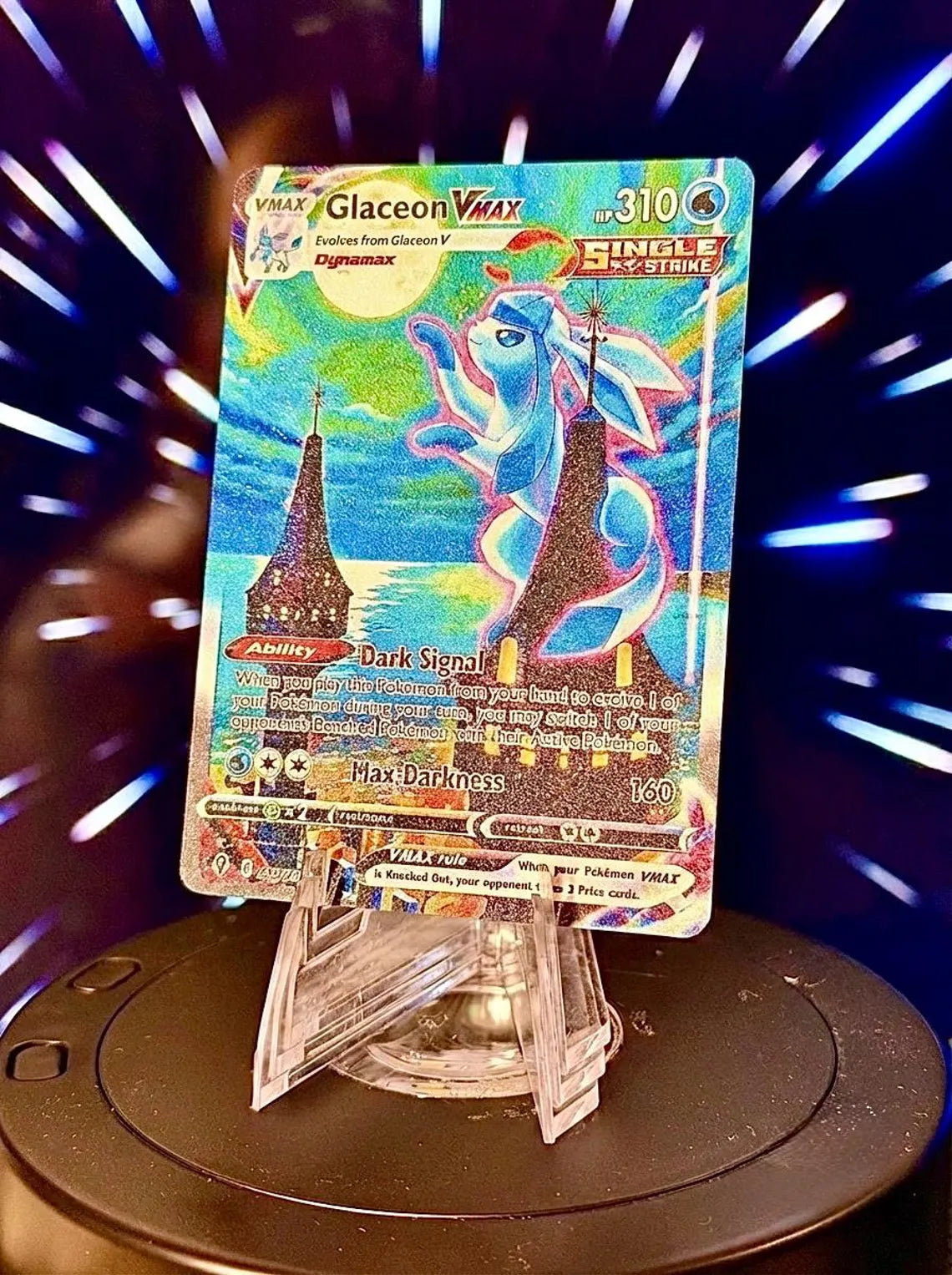 Moon Eeveelution VMAX Pokemon Fan Art Trading Card