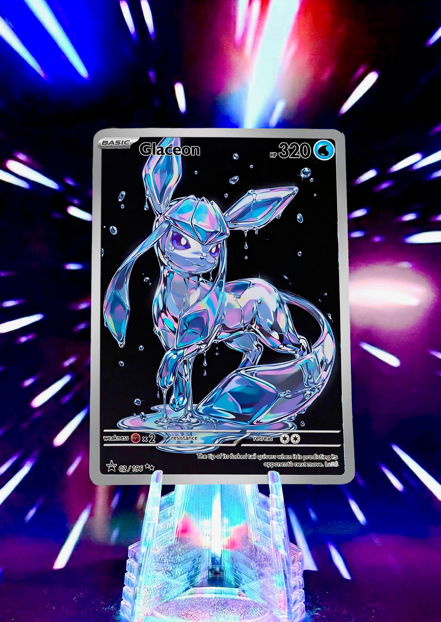Liquid Chrome Eeveelution | Fan Art Trading Card
