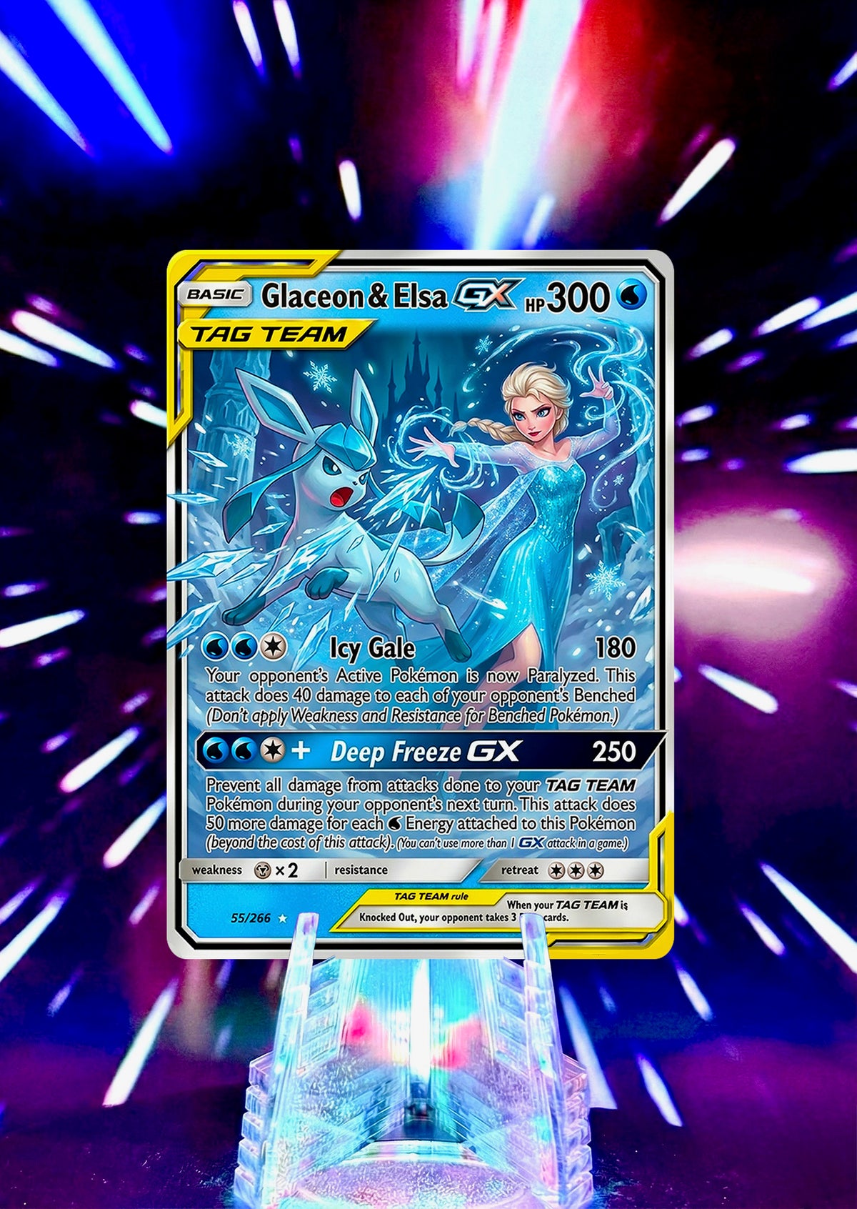 Disney Princess Fan Art Custom Pokemon Card Handmade Fairytale Anime Gift