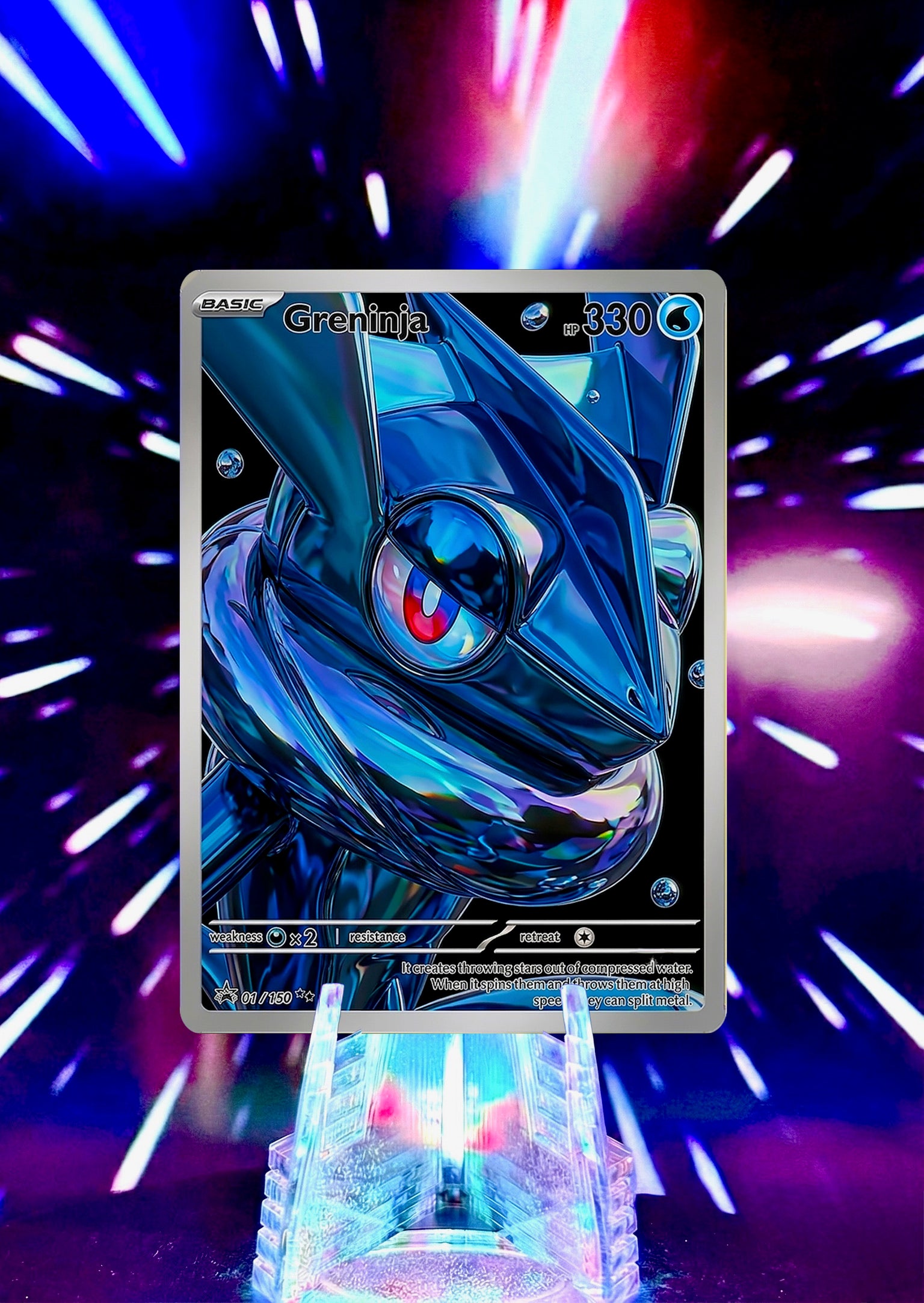 Custom Liquid Chrome Pokémon Style Card Personalized Collectible Fan Art
