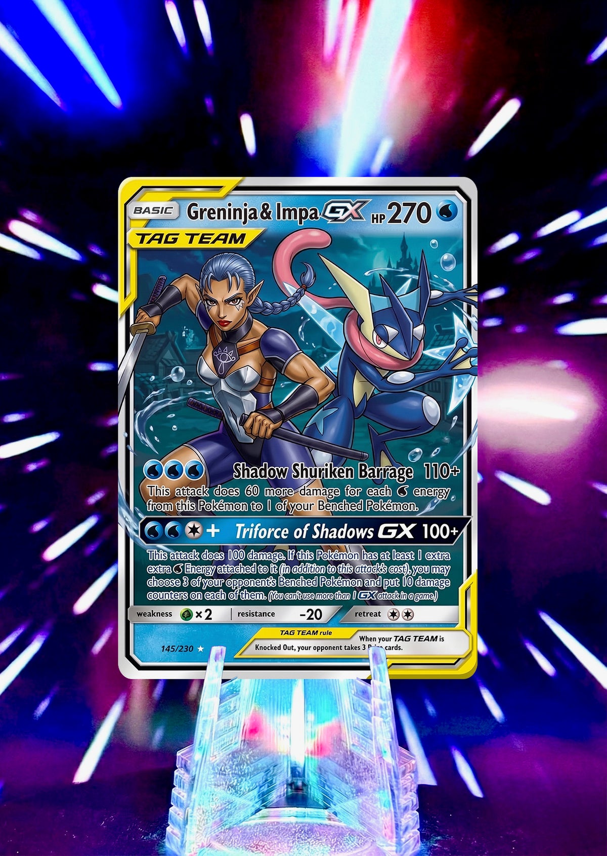 Legend of Zelda: Ocarina of Time & Majora's Mask x Pokémon | Tag Team GX | Custom Fan Art Trading Card