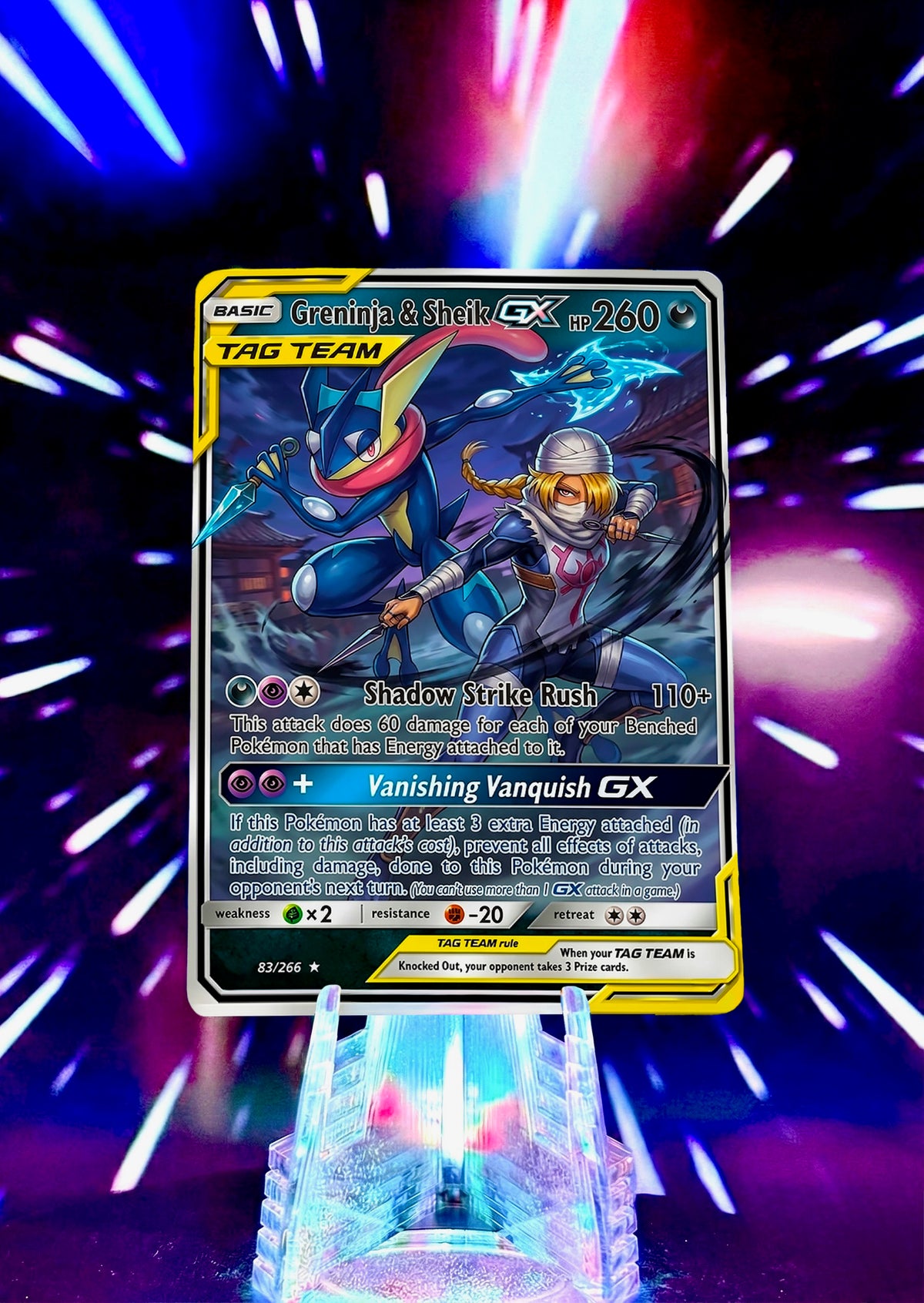Pokemon and Super Smash Bros Tag Team GX Custom Fan Art Trading Cards