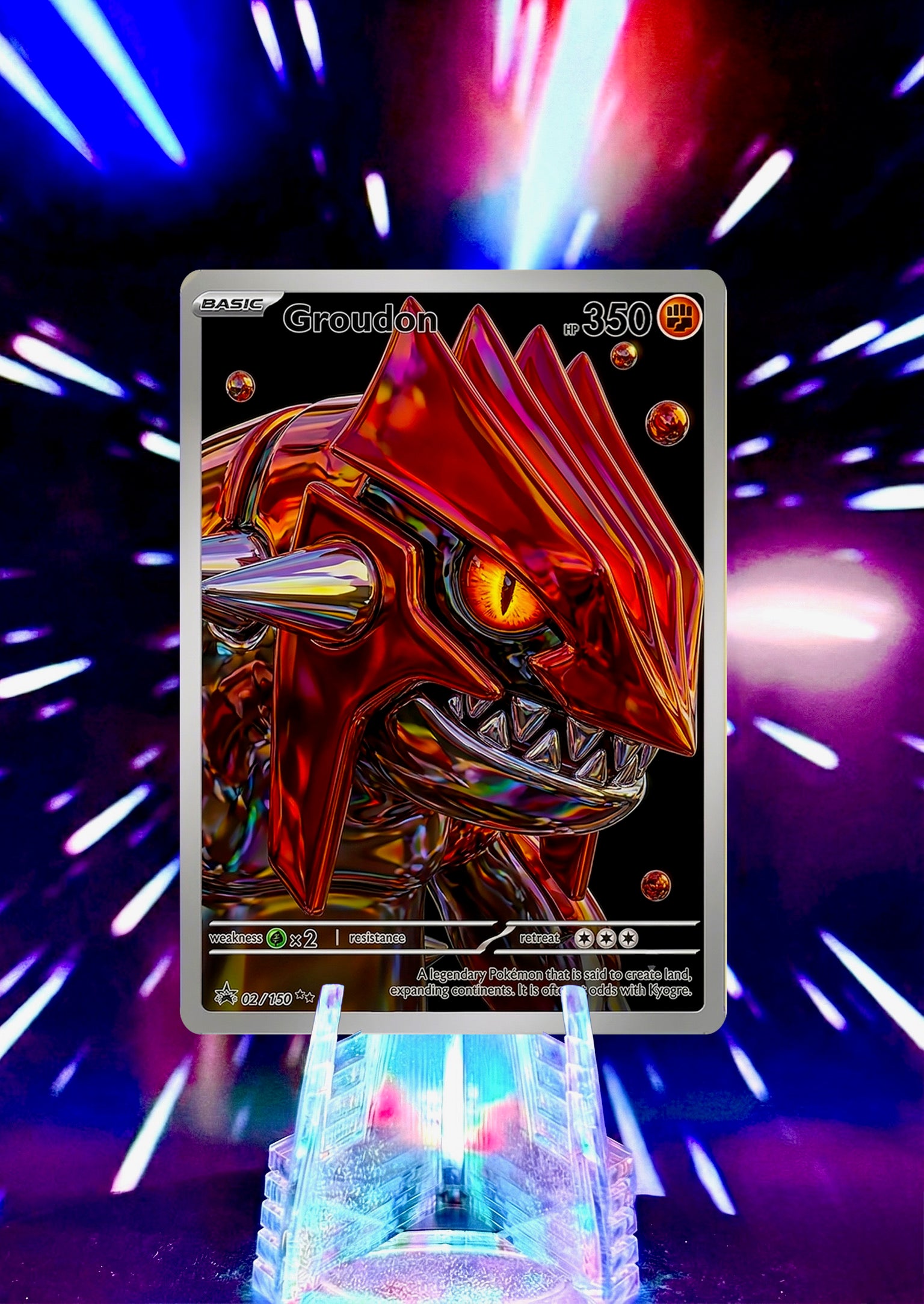 Custom Liquid Chrome Pokémon Style Card Personalized Collectible Fan Art