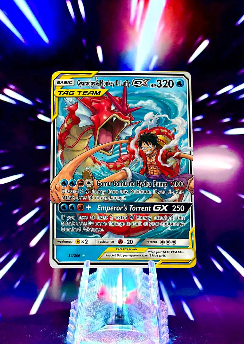 Pokemon & One Piece | Tag Team GX | Fan Art Trading Card