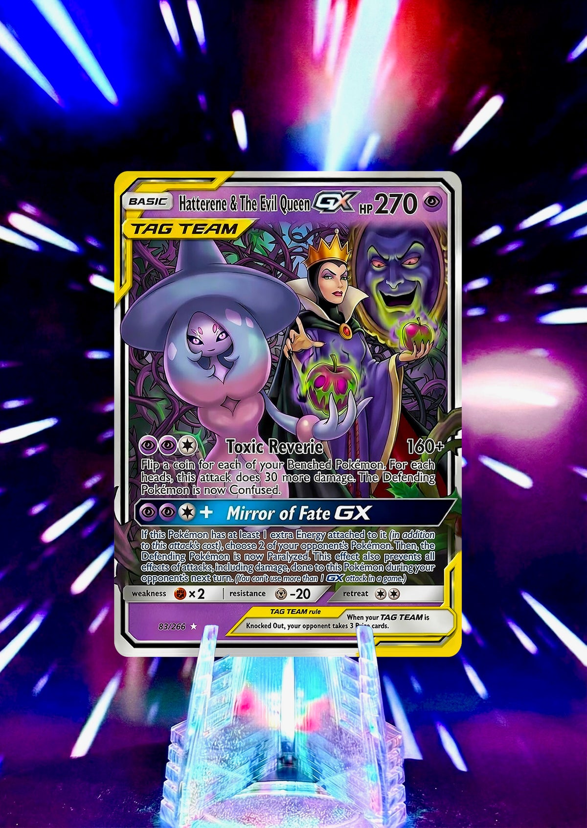 Disney and Pixar Villains Fan Art Custom Pokemon Card Handmade Anime Gift