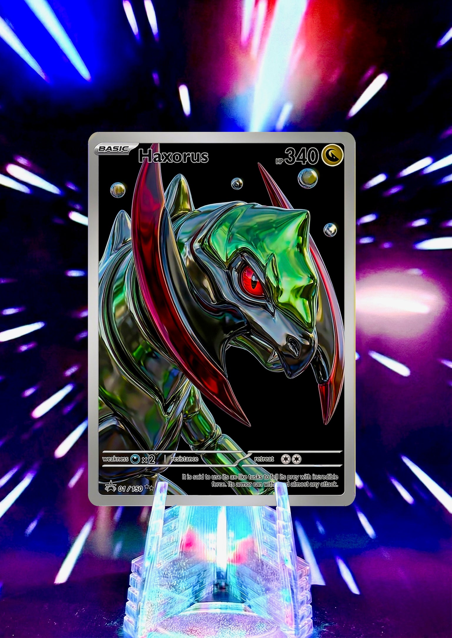 Custom Liquid Chrome Pokémon Style Card Personalized Collectible Fan Art