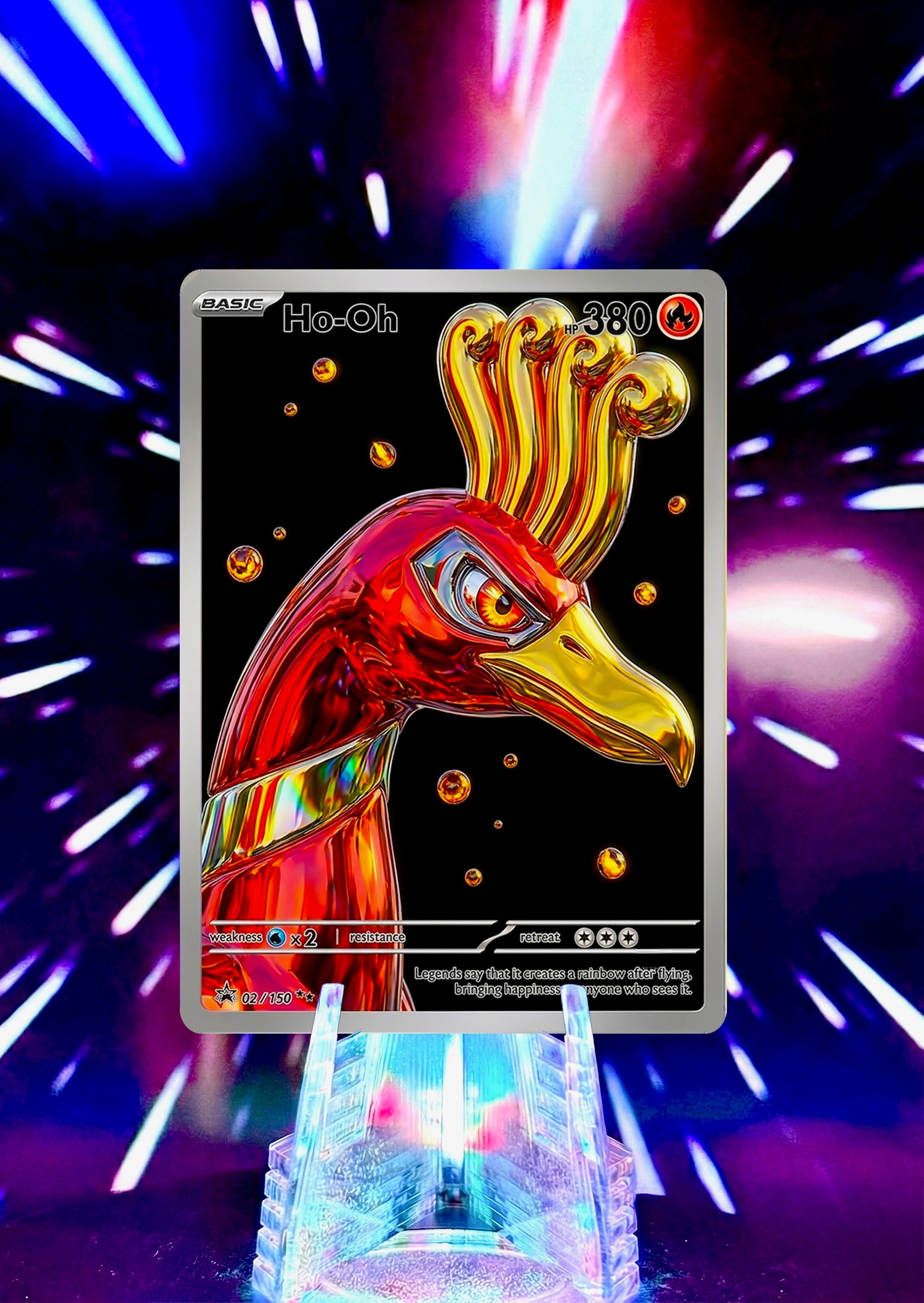Custom Liquid Chrome Pokémon Style Card Personalized Collectible Fan Art