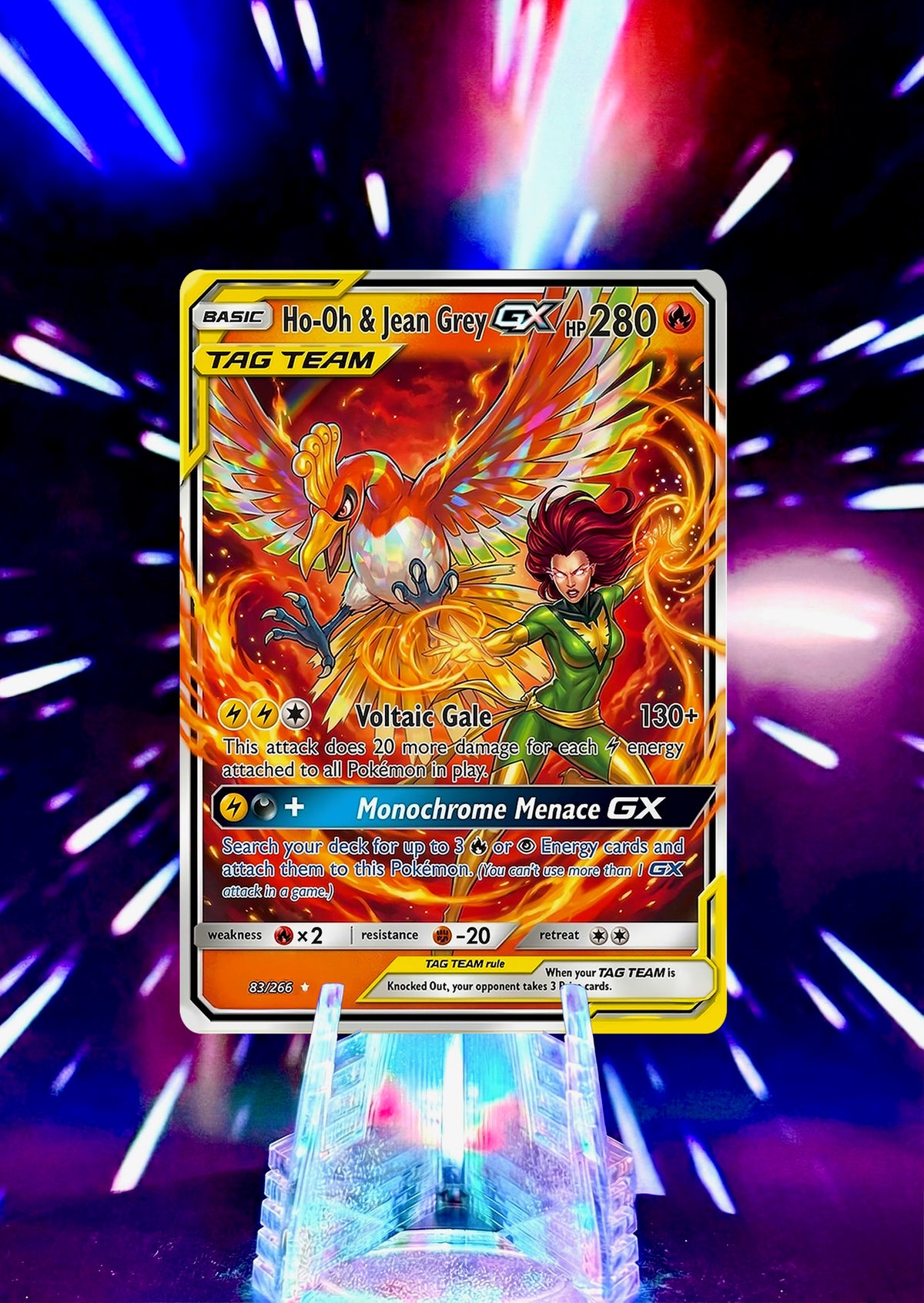 Marvel Universe & Pokemon Tag Team Custom Fan Art Card | Handmade Superhero Trading Card Gift