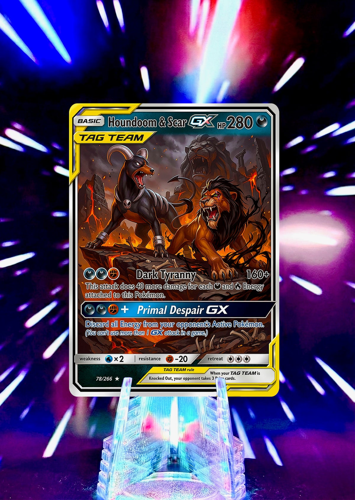 Disney and Pixar Villains Fan Art Custom Pokemon Card Handmade Anime Gift