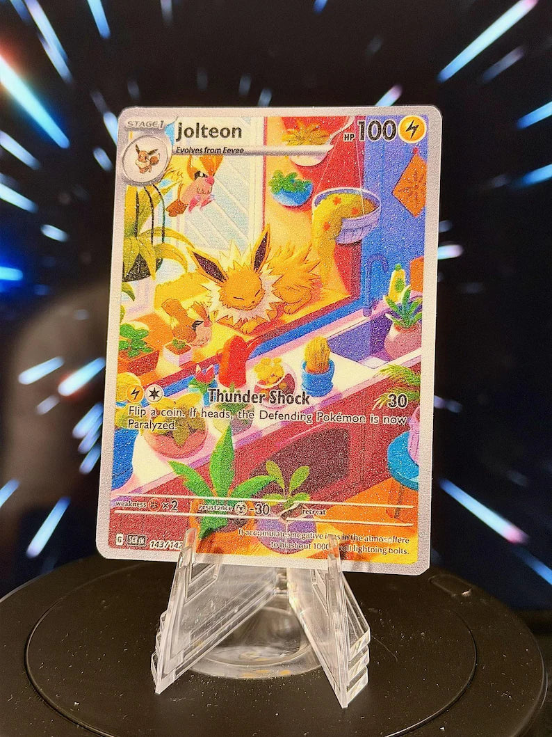 Sleeping Eeveelution Pokemon Fan Art Trading Card