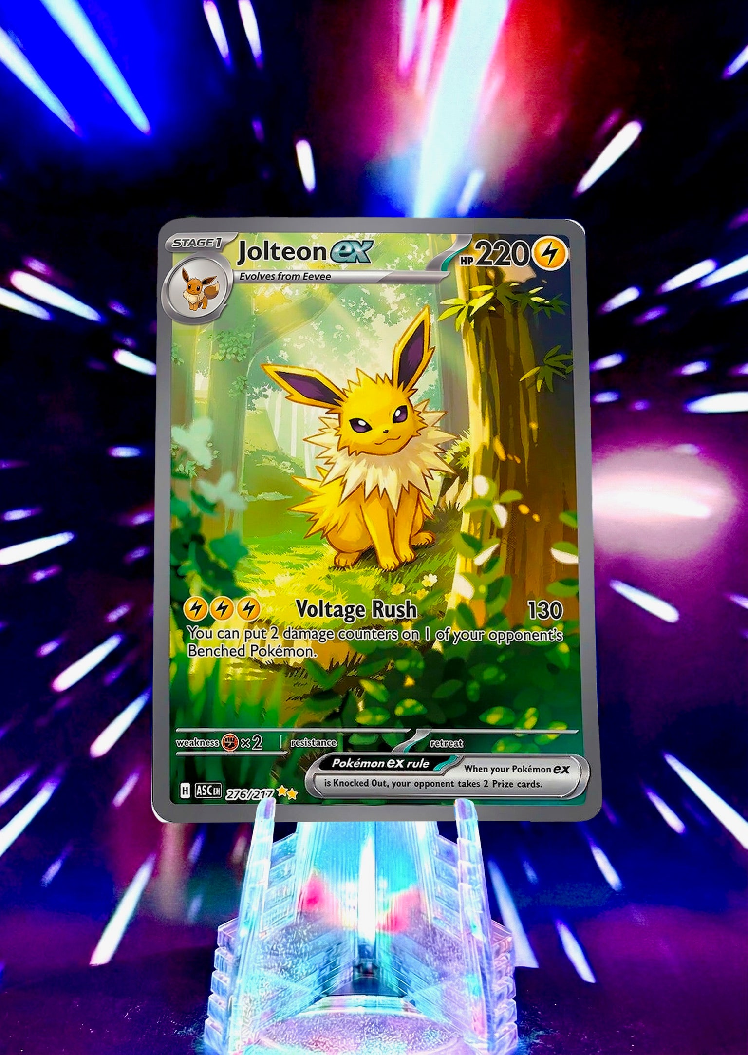 Forest Pikachu Inspired Eeveelution Fan Art Trading Card Set