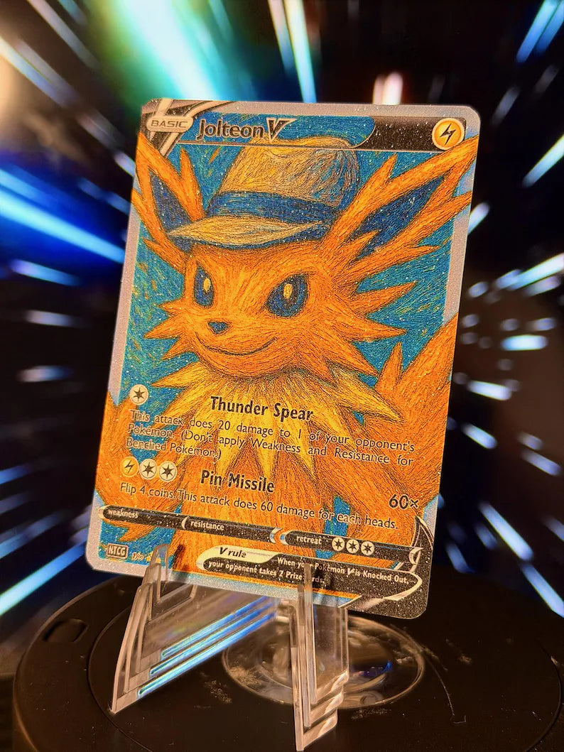 Eeveelution with Gray Felt Hat Pokemon Fan Art Trading Card